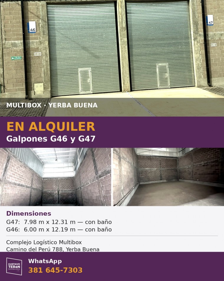 ALQUILER GALPONES MULTIBOX YB
